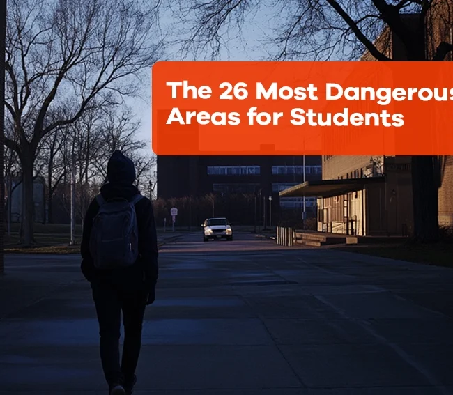 The 26 most dangerous areas for students